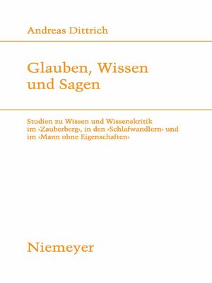 cover image of Glauben, Wissen und Sagen